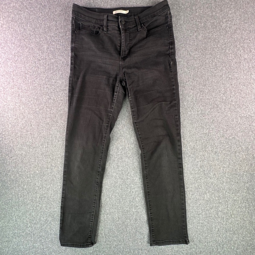 Levi's Jeans Women 29 312 Shaping Slim Black Stretch Denim Faded Mid-Rise
